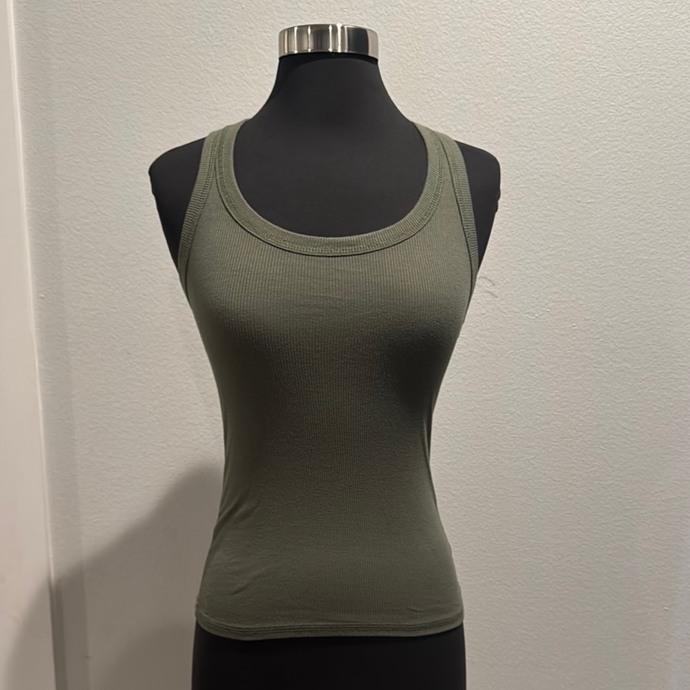 Full Tilt Green Fitted Tank Top